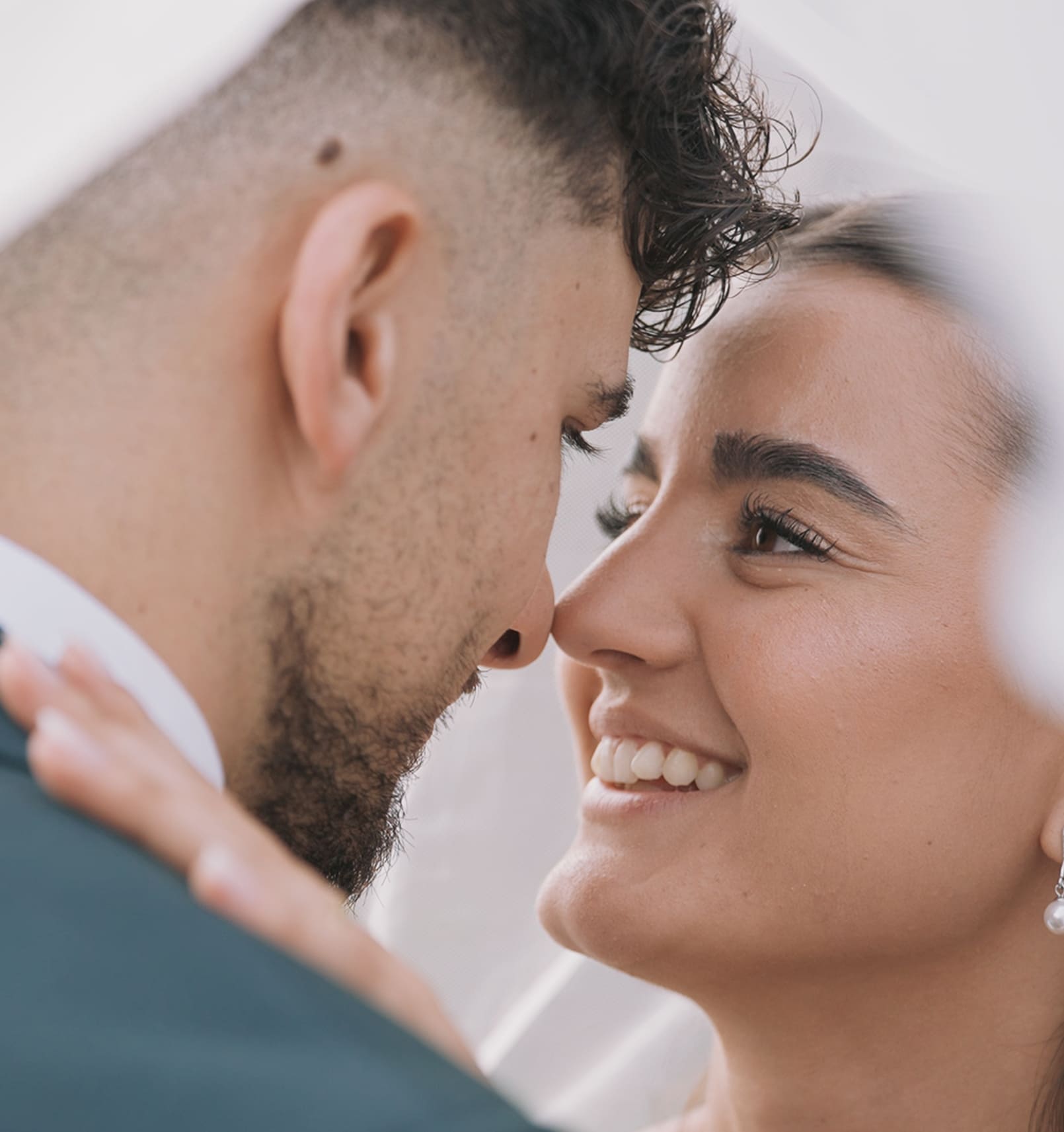 Natural wedding moment